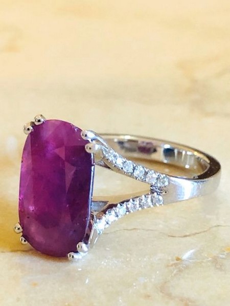 10#4970 Anello rubino e diamanti Aig Milano in vendita - foto 3