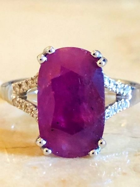 10#4970 Anello rubino e diamanti Aig Milano in vendita - foto 4