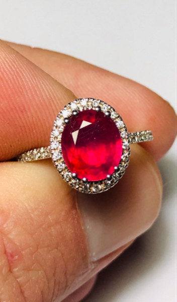 8#4970 Anello rubino e diamanti aig Milano in vendita - foto 2