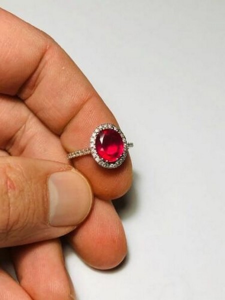8#4970 Anello rubino e diamanti aig Milano in vendita - foto 4