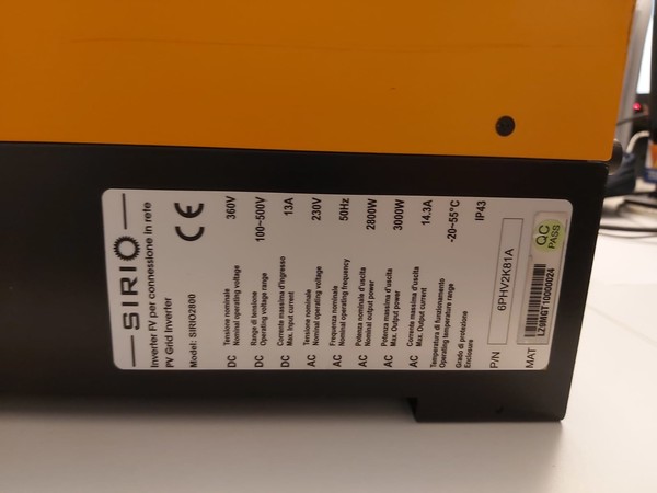 44#4979 Inverter SIRIO per impianto fotovoltaico in vendita - foto 5