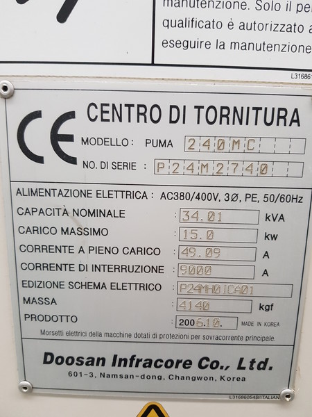 15#4980 Tornio Doosan in vendita - foto 5