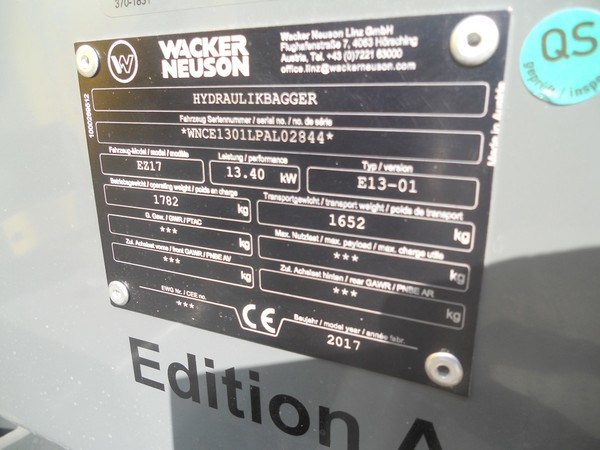 1#5024 Mini escavatore Wacker Neuson EZ 17 in vendita - foto 50