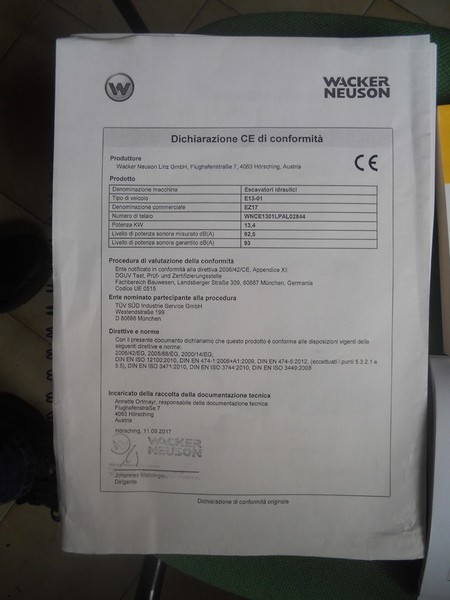 1#5024 Mini escavatore Wacker Neuson EZ 17 in vendita - foto 90