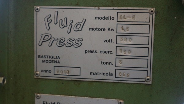150#5049 Pressa idraulica Fluid Press in vendita - foto 5