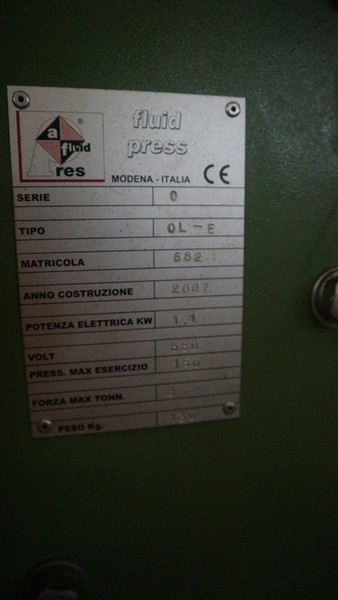 154#5049 Pressa idraulica Fluid  Press in vendita - foto 6