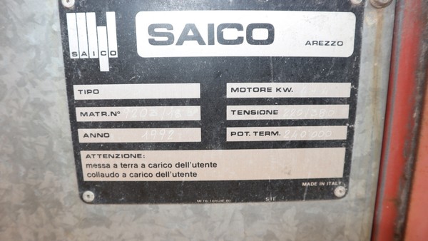 185#5049 Forno di verniciatura Saico in vendita - foto 6