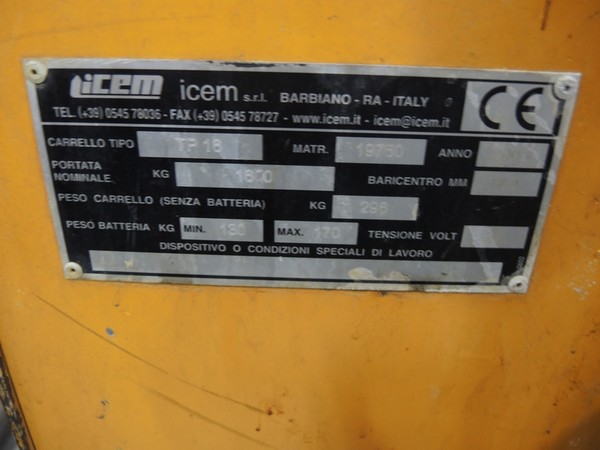 30#5061 Transpallet Icem Tp 16 in vendita - foto 5