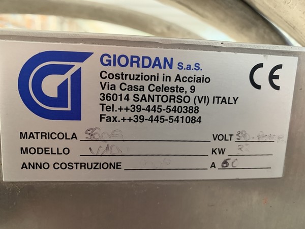 4#5061 Turboemulsionatore sottovuoto Giordan V100 in vendita - foto 19