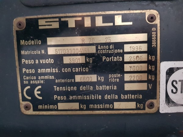 4#5067 Sollevatore Diesel Still R70-25 in vendita - foto 17