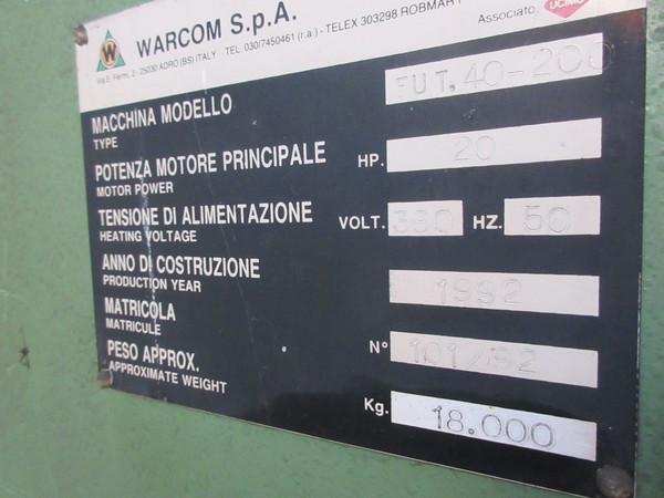 9#5095 Pressa piegatrice Warcom in vendita - foto 9