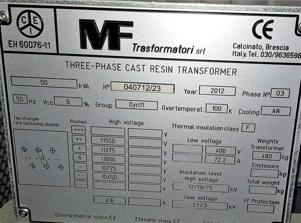 17#5141 Trasformatore da 50 KVA in vendita - foto 3