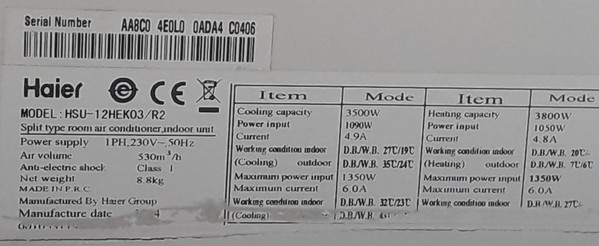 9#5157 Climatizzatore Haier e sistema di teleallarme in vendita - foto 8