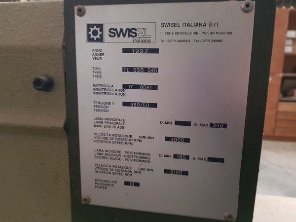 9#5191 Sezionatrice automatica Swisel Italia in vendita - foto 3