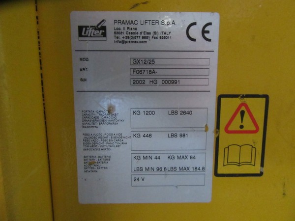 3#5195 Carrello elevatore uomo a terra Lifter in vendita - foto 3