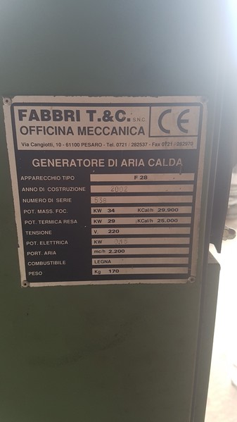 4#5235 Generatore aria calda in vendita - foto 2