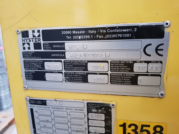 13#52510 Commissionatore Hyster in vendita - foto 6