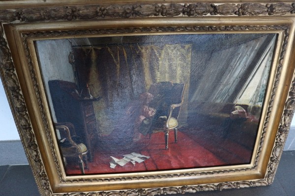 1#5275 La capitolazione dei Repubblicani a Napoli Olio su tela in vendita - foto 3