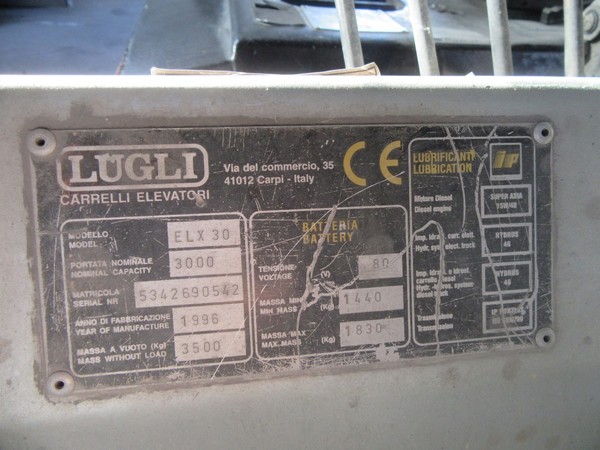 1#5339 Carrello elevatore elettrico Lugli ELX 30 in vendita - foto 6