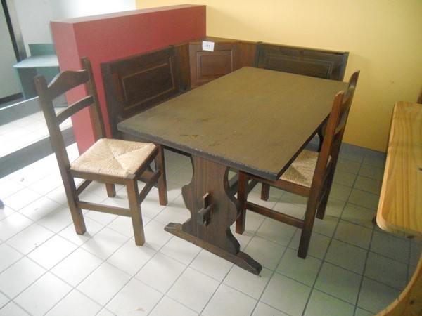 50#5419 Credenza e panca angolare in noce in vendita - foto 2