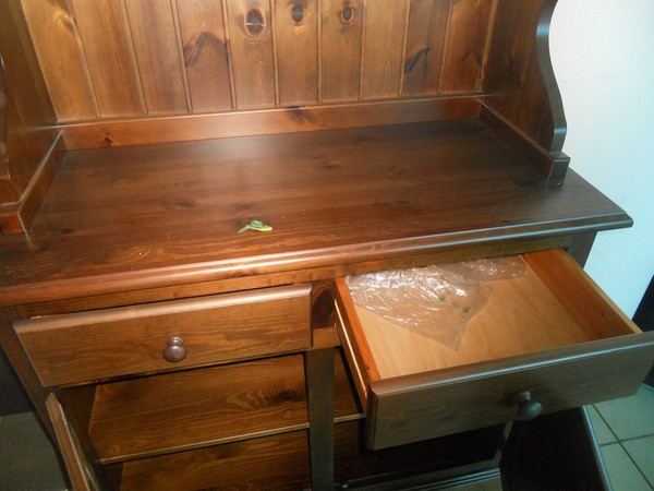 50#5419 Credenza e panca angolare in noce in vendita - foto 14