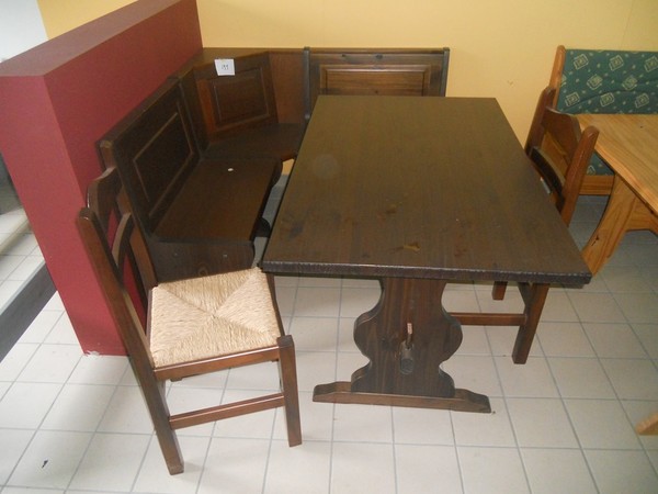 50#5419 Credenza e panca angolare in noce in vendita - foto 16