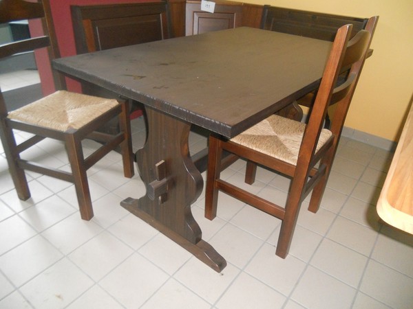 50#5419 Credenza e panca angolare in noce in vendita - foto 18
