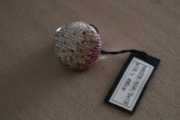 70#5433 Anello da donna con rubini e brillanti in vendita - foto 1