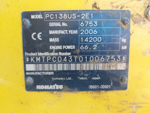 24#5479 Escavatore Komatsu PC138US con trincia in vendita - foto 22
