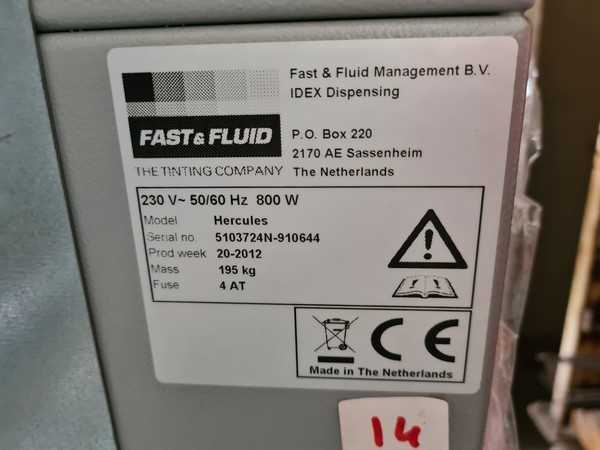 11#5493 Mescolatrice/lavatrice per colore Fast e Fluid in vendita - foto 2