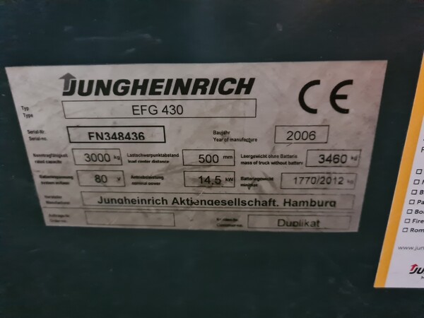 1#5516 Carrello elevatore Jungheinrich in vendita - foto 12