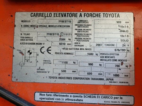 2#5516 Carrello elevatore a forche Toyota in vendita - foto 10