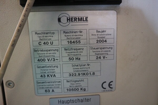 12#5528 Fresatrice Hermle in vendita - foto 5