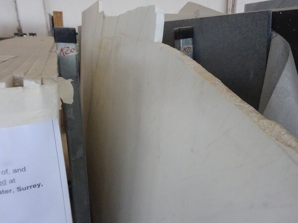 316#5538 Lastre onice bianco e brown stone in vendita - foto 1