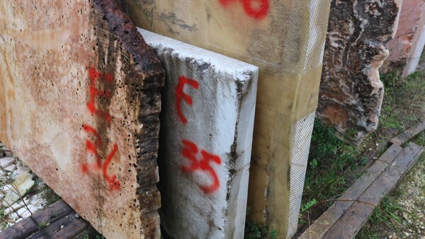 404#5538 Blocchi marmo fior di pesco e limestone in vendita - foto 20