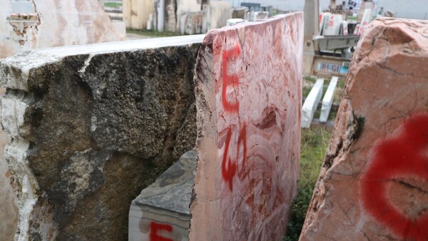 404#5538 Blocchi marmo fior di pesco e limestone in vendita - foto 27