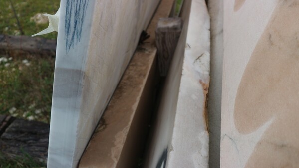 404#5538 Blocchi marmo fior di pesco e limestone in vendita - foto 35