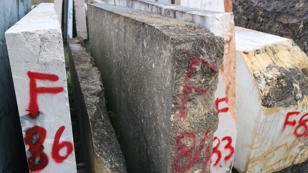 404#5538 Blocchi marmo fior di pesco e limestone in vendita - foto 108