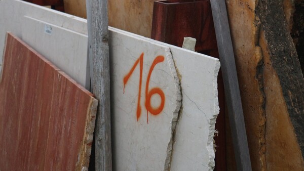 510#5538 Lastre travertino persiano giallo e rosso in vendita - foto 4