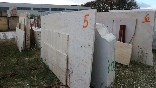 580#5538 Lastre marmo bianco carrara e travertino romano in vendita - foto 2