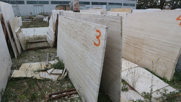 580#5538 Lastre marmo bianco carrara e travertino romano in vendita - foto 8