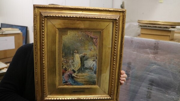 17#5581 Dipinto soggetto incoronazione Madonna del soccorso in vendita - foto 1