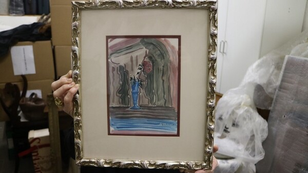 27#5581 Dipinto soggetto fiore in vaso in vendita - foto 1