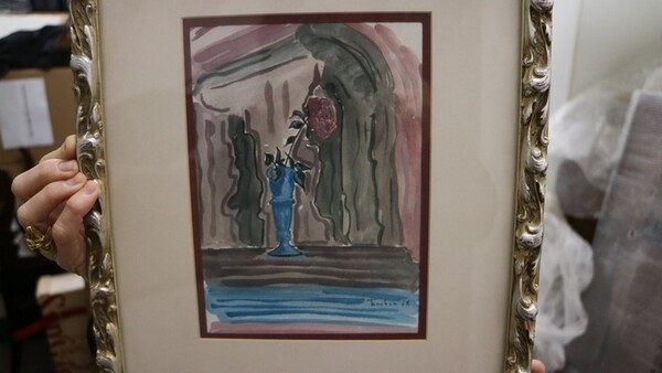 27#5581 Dipinto soggetto fiore in vaso in vendita - foto 2