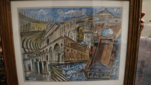 31#5581 Dipinto soggetto monumenti e palazzi in vendita - foto 3