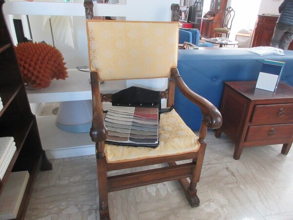 14#5686 Poltrone in noce e pelle in vendita - foto 4