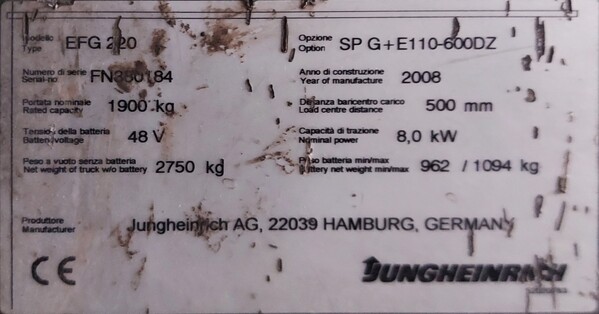 63#5715 Carrello elevatore Jungheninrich in vendita - foto 12