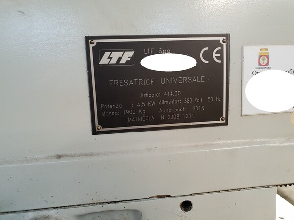 6#5756 Fresatrice universale LTF in vendita - foto 2