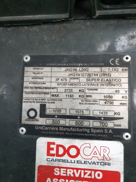 8#5760 Carrello elevatore Unicarriers TX4-20 in vendita - foto 12