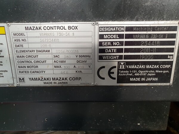 9#5778 Centro di lavoro Mazak in vendita - foto 7